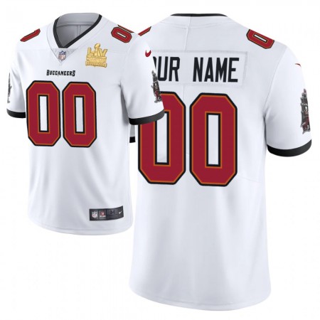 Herren Tampa Bay Buccaneers Trikot  Personalisiert Nike Weiß 2021 Super Bowl LV Champions